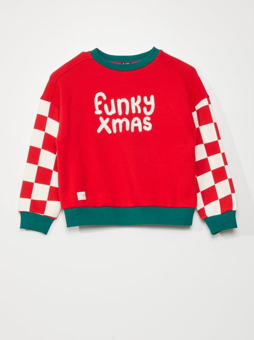 Sweatshirt em moletão com estampado - Kiabi