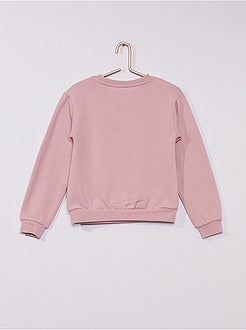 Sweatshirt em moletão com faixa prateada à frente - Kiabi