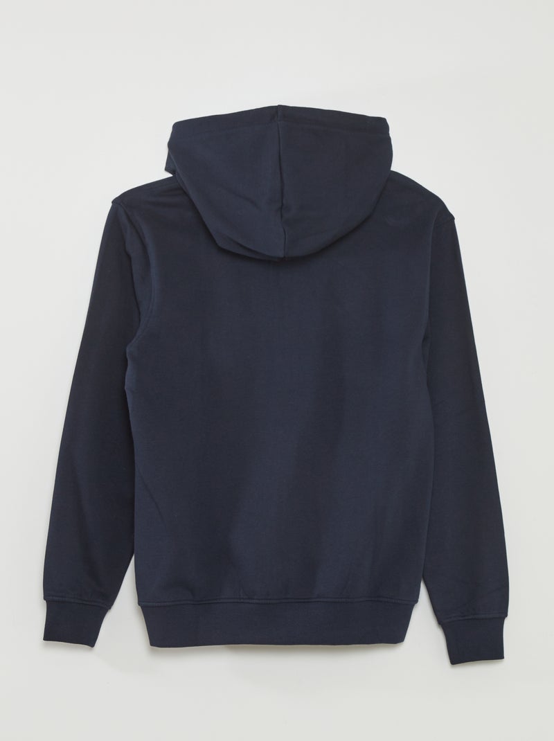 Sweatshirt em moletão com fecho AZUL - Kiabi