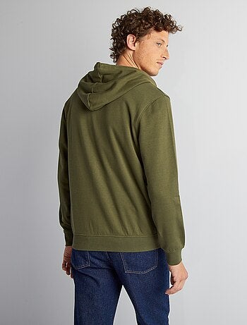 Sweatshirt em moletão com fecho
