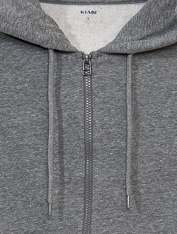 Sweatshirt em moletão com fecho