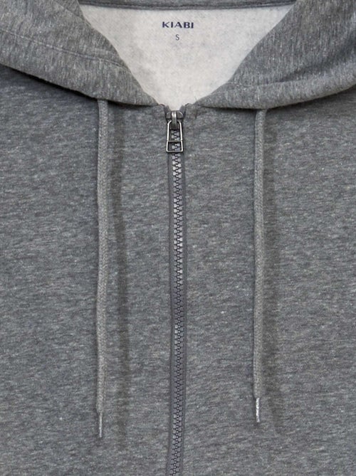 Sweatshirt em moletão com fecho - Kiabi