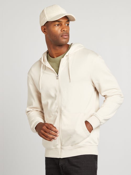 Sweatshirt em moletão com fecho - Kiabi