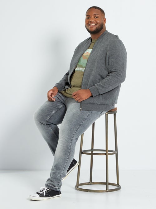 Sweatshirt em moletão com fecho - Kiabi