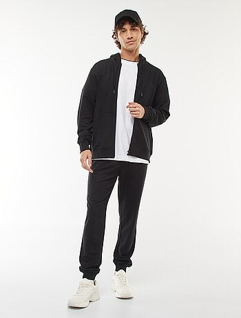 Sweatshirt em moletão com fecho com capuz