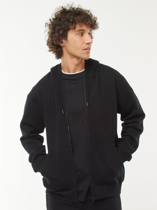 Sweatshirt em moletão com fecho com capuz - Kiabi