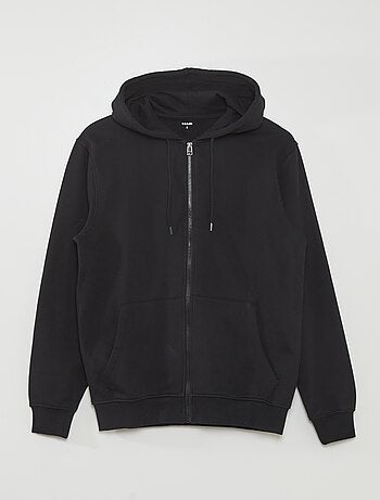 Sweatshirt em moletão com fecho