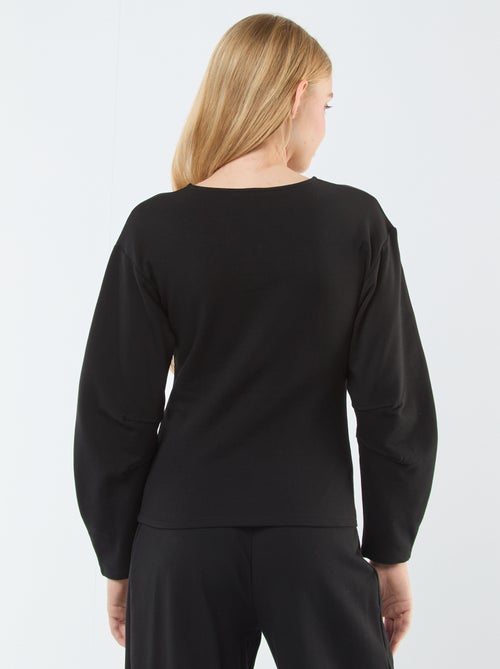 Sweatshirt em moletão com mangas compridas - Kiabi