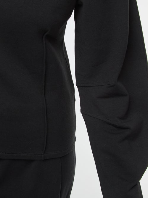 Sweatshirt em moletão com mangas compridas - Kiabi