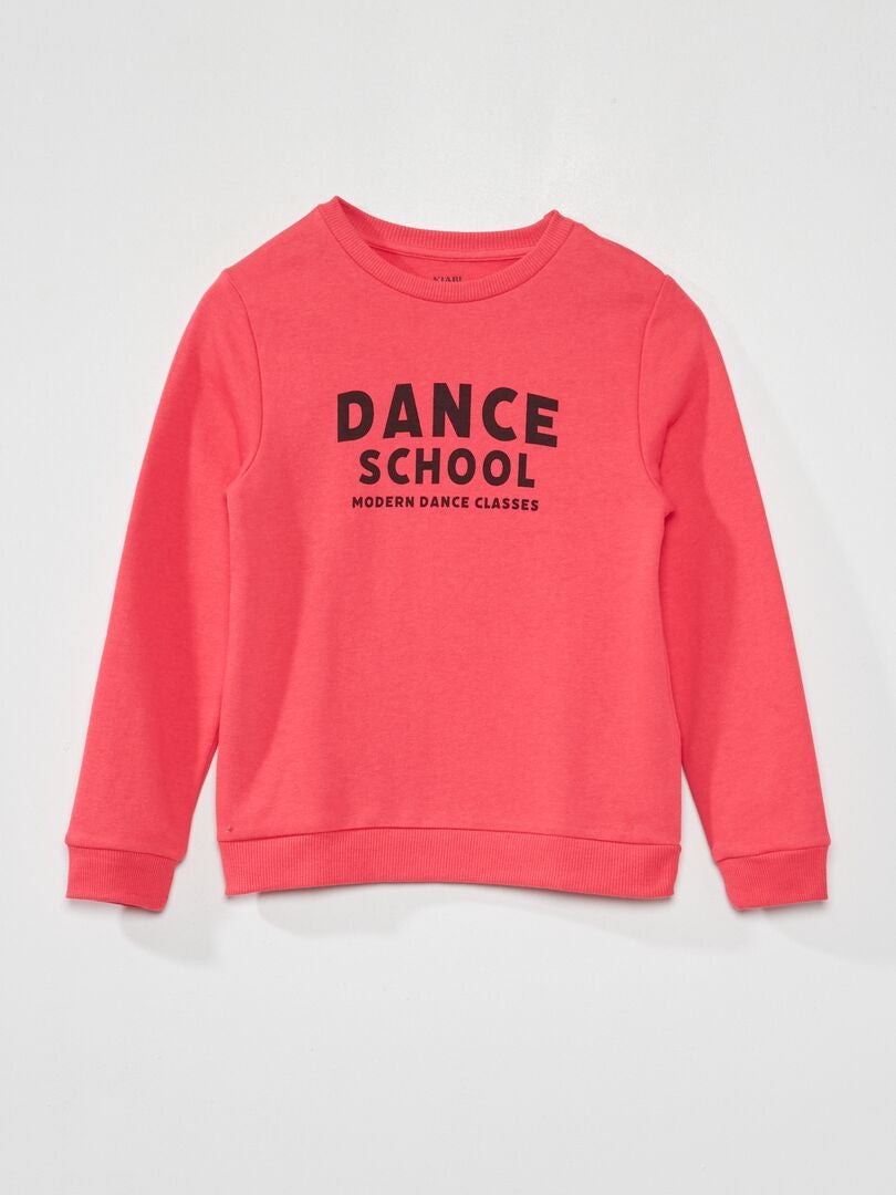 Sweatshirt em moletão com mensagem estampada Rosa - Kiabi