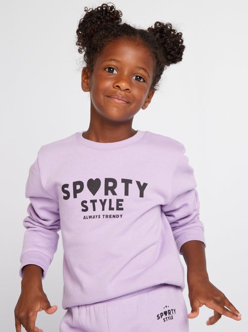Sweatshirt em moletão com mensagem estampada - Kiabi