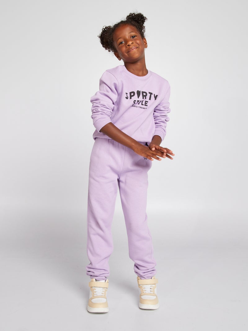 Sweatshirt em moletão com mensagem estampada VIOLETA - Kiabi