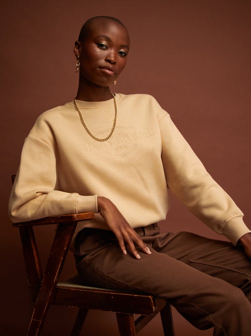 Sweatshirt em moletão com mensagem 'Montréal' - Kiabi