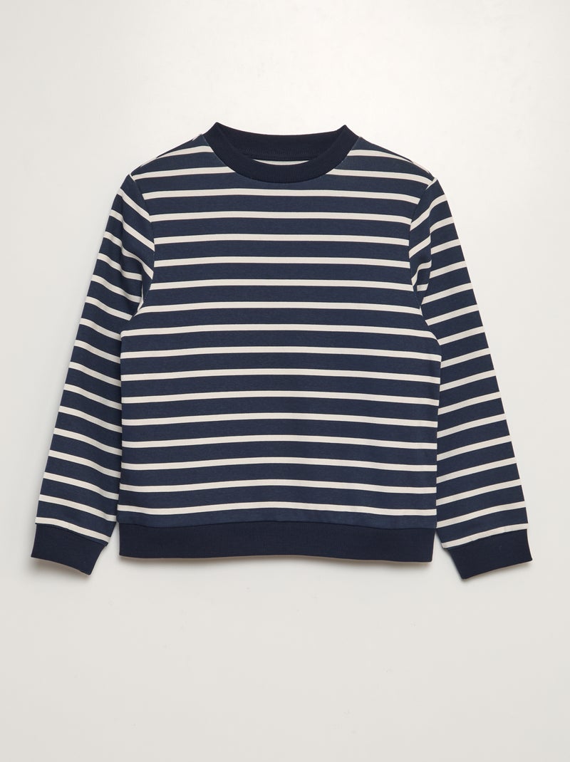 Sweatshirt em moletão com motivo AZUL - Kiabi