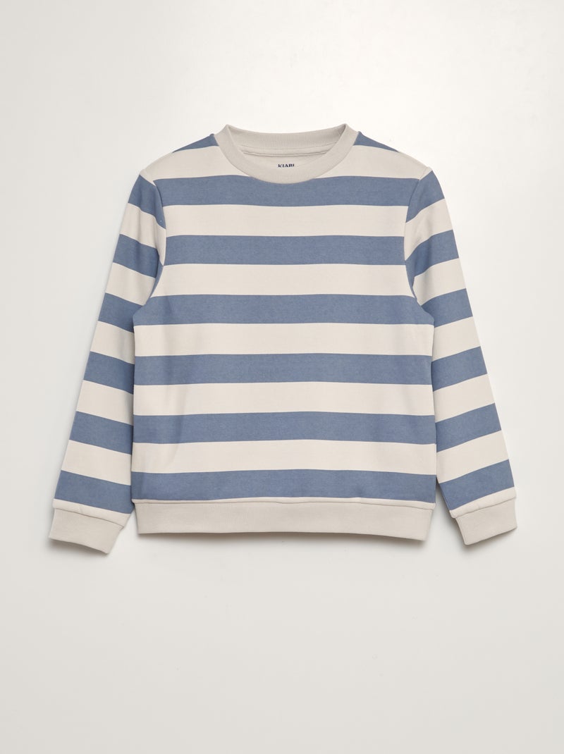 Sweatshirt em moletão com motivo AZUL - Kiabi