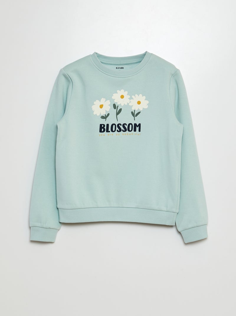 Sweatshirt em moletão com motivo VERDE - Kiabi