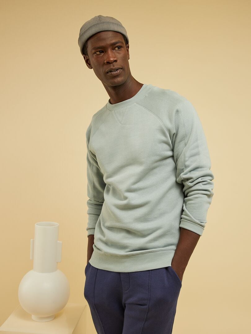 Sweatshirt em moletão com recortes de fantasia Cinza Azul - Kiabi