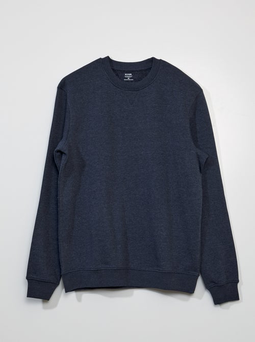 Sweatshirt em moletão de gola redonda - Kiabi