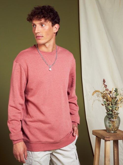 Sweatshirt em moletão de gola redonda - Kiabi