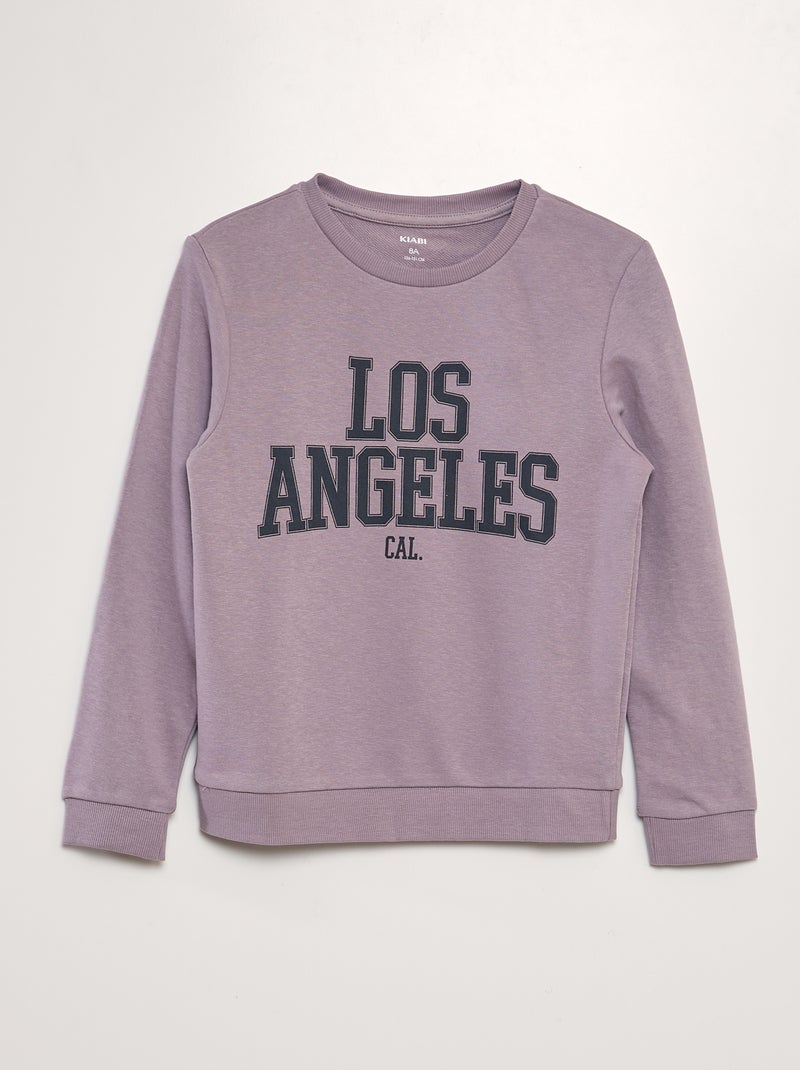 Sweatshirt em moletão de gola redonda ROSA - Kiabi