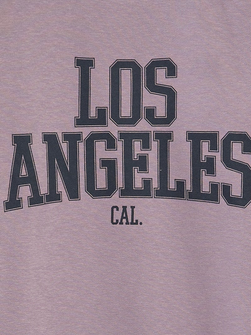 Sweatshirt em moletão de gola redonda ROSA - Kiabi