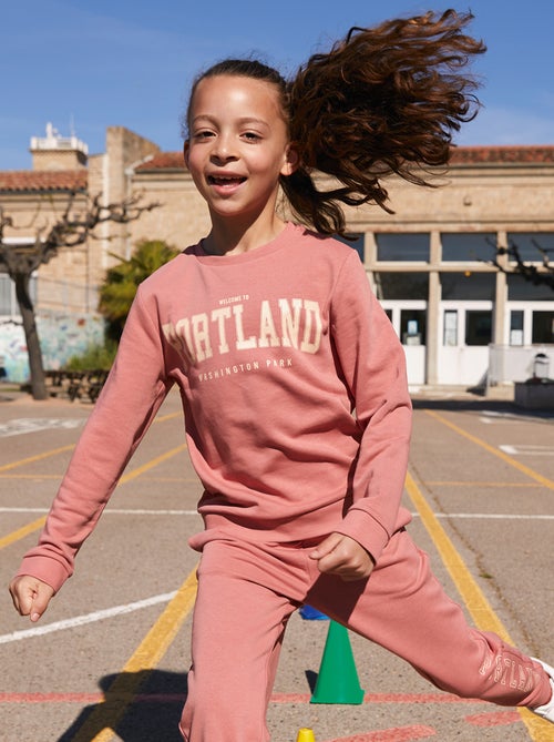 Sweatshirt em moletão de gola redonda - Kiabi