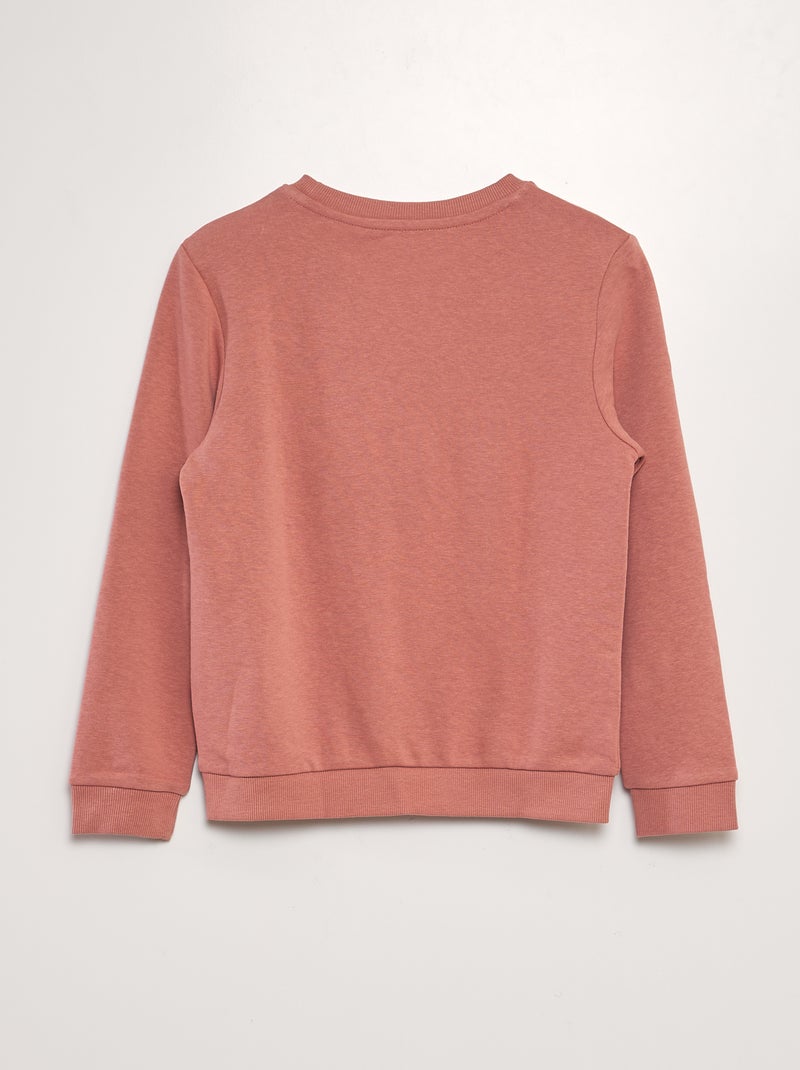 Sweatshirt em moletão de gola redonda ROSA - Kiabi