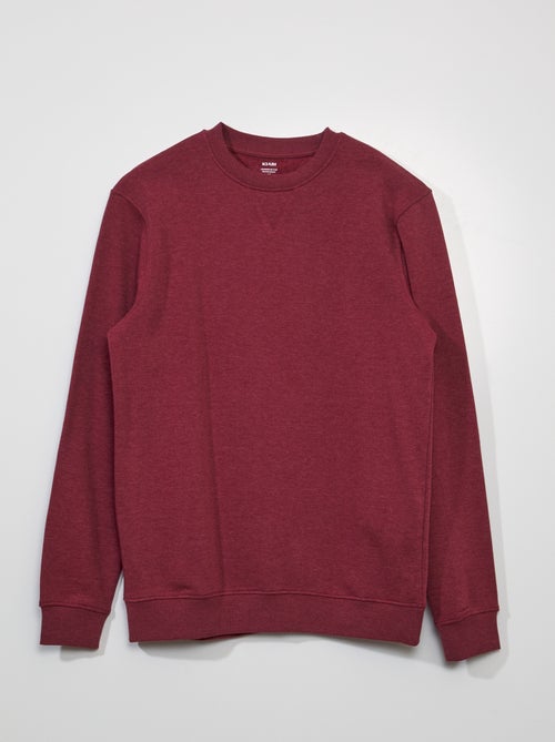 Sweatshirt em moletão de gola redonda - Kiabi