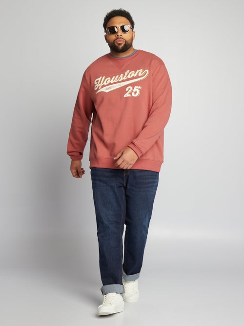 Sweatshirt em moletão de gola redonda - Kiabi