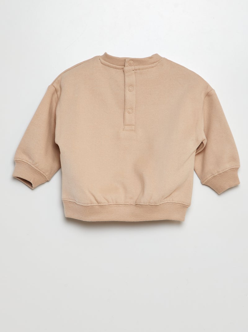 Sweatshirt em moletão 'Disney' BEGE - Kiabi