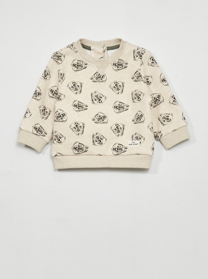 Sweatshirt em moletão 'Disney' BEGE - Kiabi