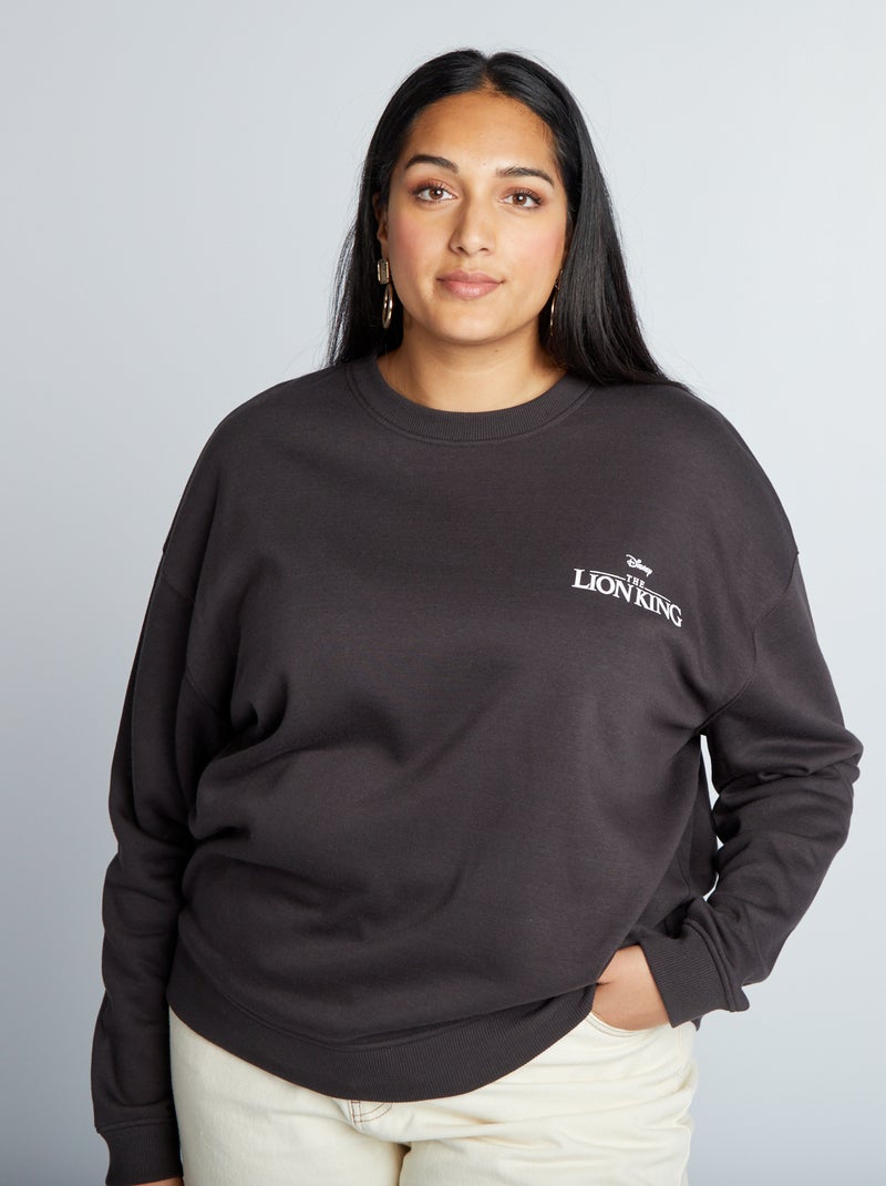Sweatshirt em moletão 'Disney' 'O Rei Leão' PRETO - Kiabi