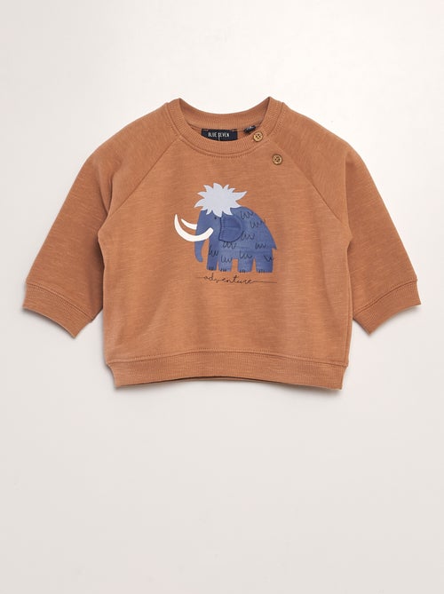 Sweatshirt em moletão 'elefante' - Kiabi