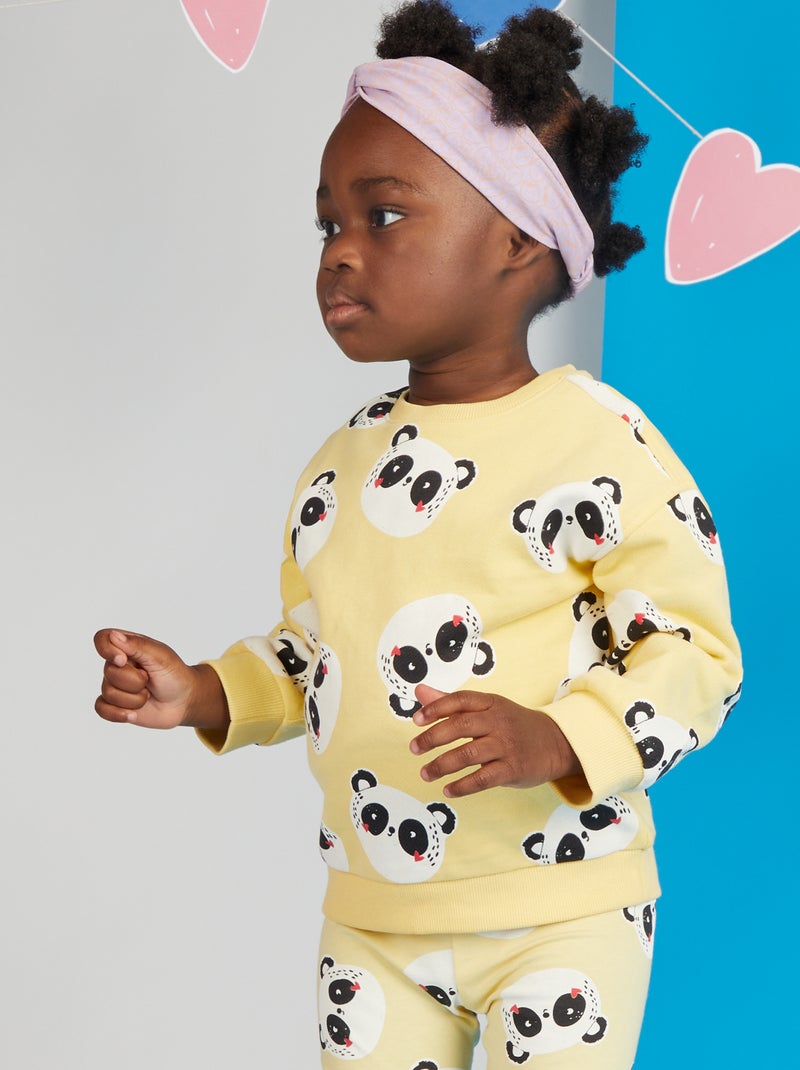 Sweatshirt em moletão estampada - Grafik Edition AMARELO - Kiabi