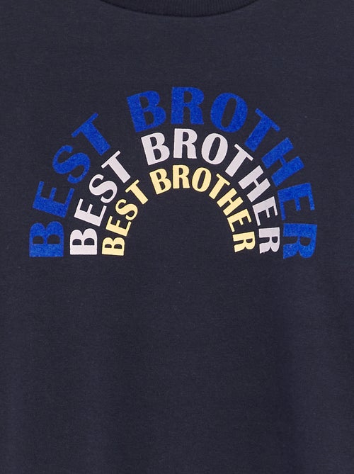 Sweatshirt em moletão estampada - Irmão e irmã - Kiabi