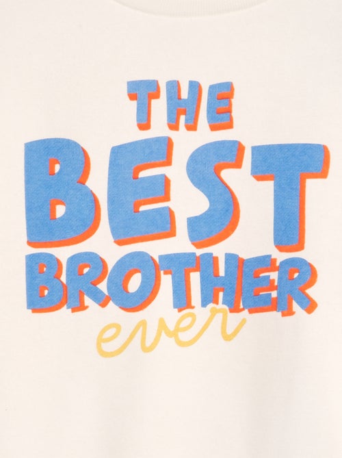 Sweatshirt em moletão estampada - Irmão e irmã - Kiabi