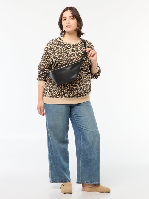 Sweatshirt em moletão estampada - Kiabi