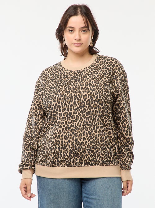 Sweatshirt em moletão estampada - Kiabi