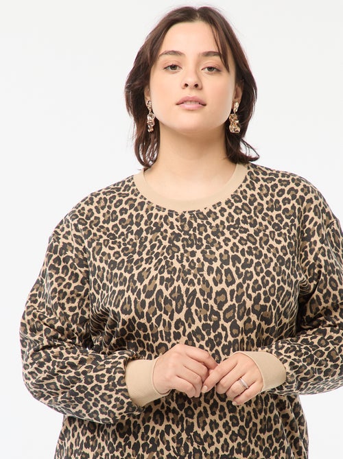 Sweatshirt em moletão estampada - Kiabi