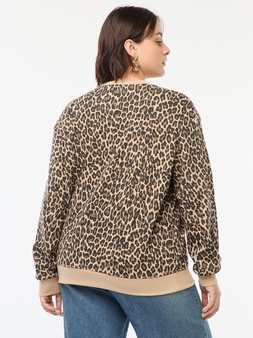 Sweatshirt em moletão estampada - Kiabi