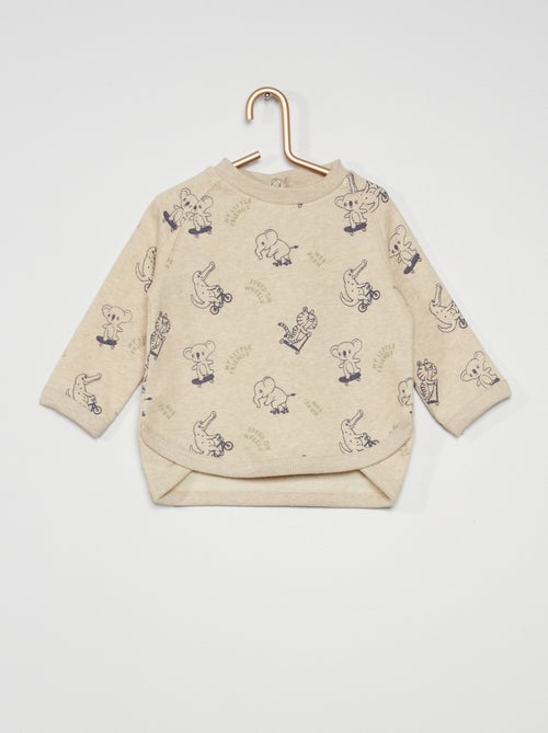 Sweatshirt em moletão estampada - Kiabi