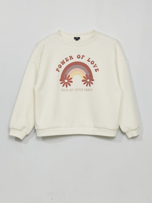 Sweatshirt em moletão estampada - Kiabi