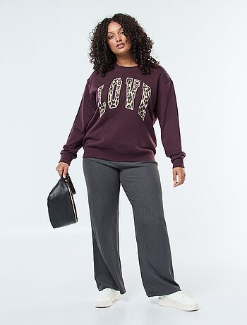 Sweatshirt em moletão estampada