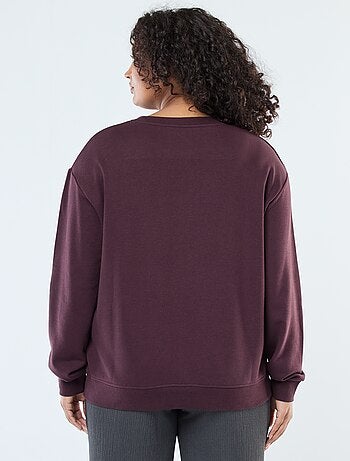 Sweatshirt em moletão estampada
