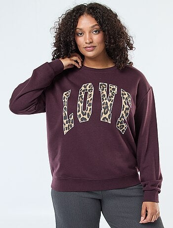 Sweatshirt em moletão estampada