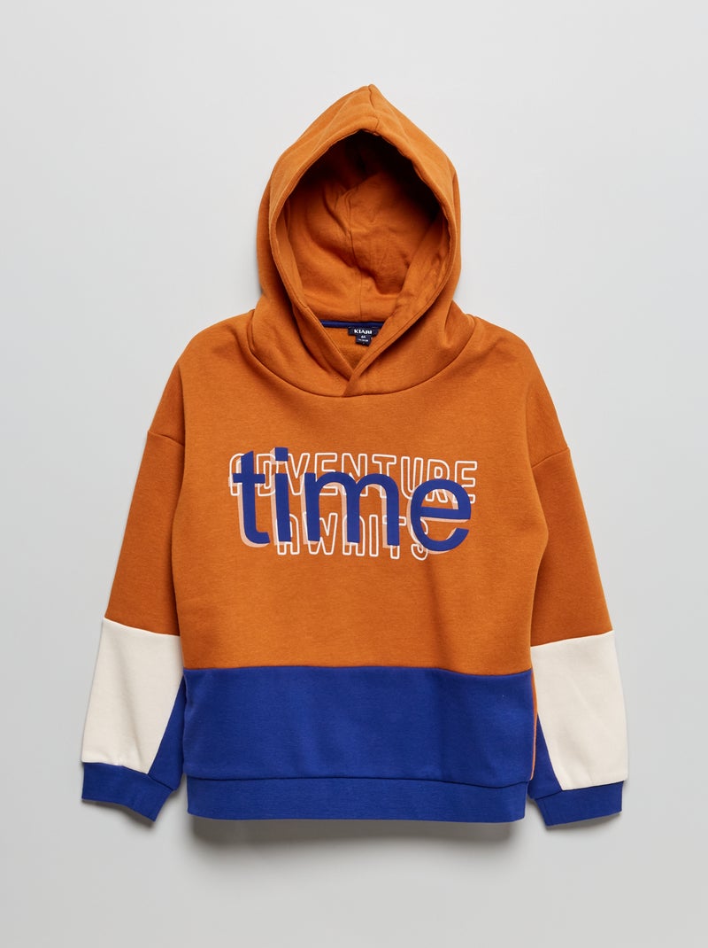 Sweatshirt em moletão estampada CASTANHO - Kiabi