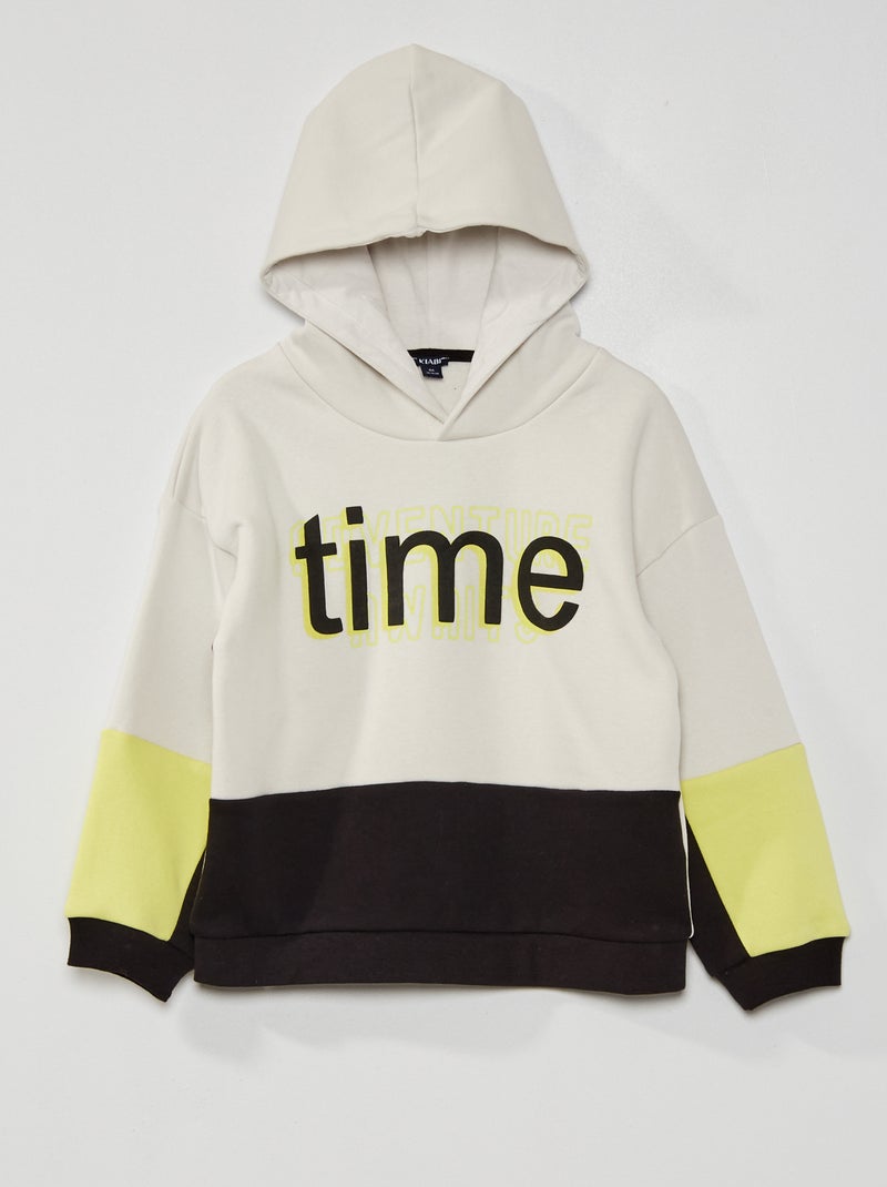 Sweatshirt em moletão estampada CINZA - Kiabi