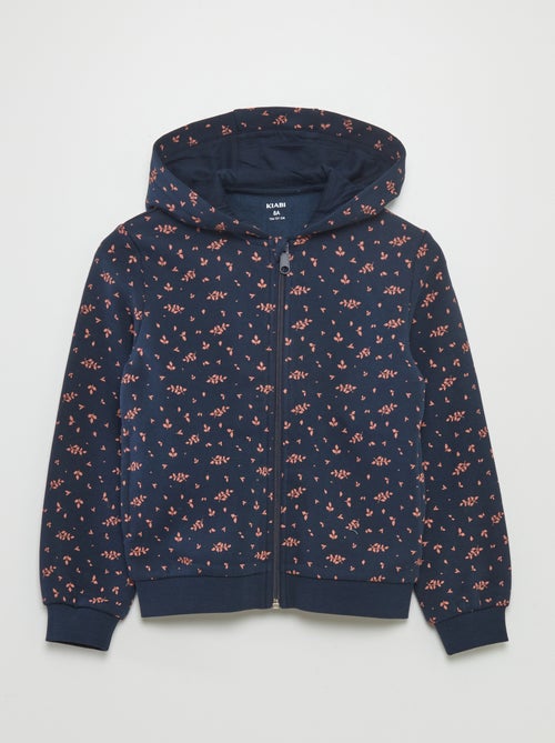 Sweatshirt em moletão estampada com capuz - Kiabi