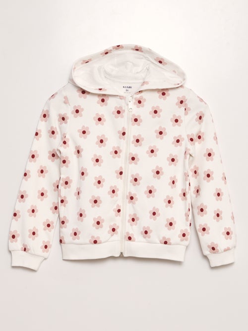 Sweatshirt em moletão estampada com capuz - Kiabi