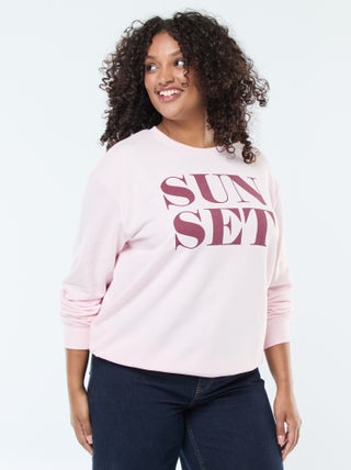 Sweatshirt em moletão estampada